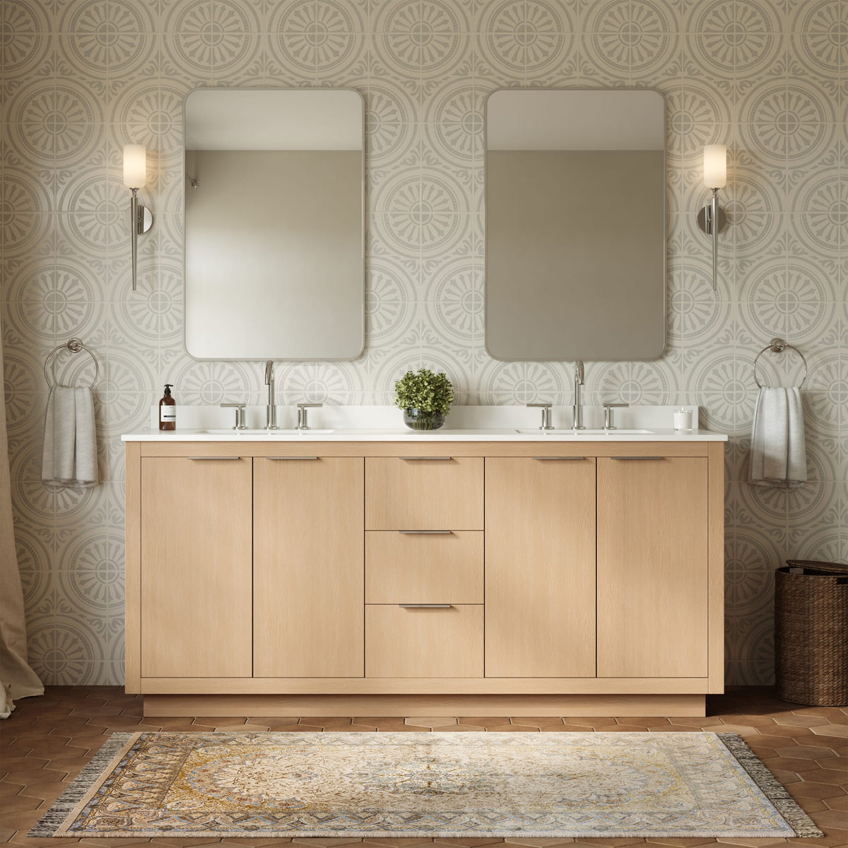 Maroni Bathroom Vanity Cabinet 72 inch Double Sink