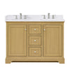 Custom image for Honey Oak with Polished Chrome Trim / White Cultured Marble / No Mirror