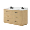 Custom image for Scandinavian Oak with Matte Black Trim / White Quartz / No Mirror