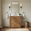 Custom image for Toasted Walnut with Matte Black Trim / White Quartz / No Mirror