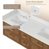 Custom image for Toasted Walnut with Brushed Nickel Trim / Giotto Quartz / No Mirror