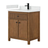 Custom image for Toasted Walnut with Matte Black Trim / White Quartz / No Mirror