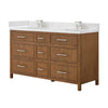 Custom image for Toasted Walnut with Brushed Nickel Trim / Giotto Quartz / No Mirror