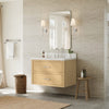 Custom image for Scandinavian Oak with Brushed Nickel Trim / Giotto Quartz / No Mirror