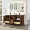 Custom image for Dark Walnut with Matte Black Trim / White Quartz / No Mirror