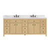 Custom image for Scandinavian Oak with Matte Black Trim / White Quartz / No Mirror