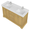 Custom image for Honey Oak with Polished Chrome Trim / White Quartz / No Mirror