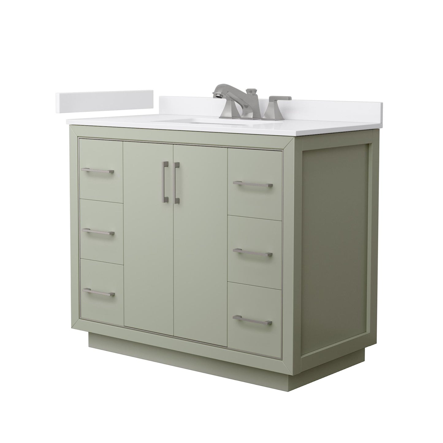 Icon Bathroom Vanity with Countertop 42 inch Single Sink 3-hole Faucet Setup