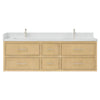 Custom image for Scandinavian Oak with Brushed Nickel Trim / Giotto Quartz / No Mirror