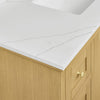 Custom image for Honey Oak with Matte Black Trim / Giotto Quartz / No Mirror