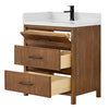 Custom image for Toasted Walnut with Matte Black Trim / Giotto Quartz / No Mirror