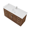 Custom image for Dark Oak with Brushed Nickel Trim / Giotto Quartz / No Mirror