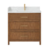 Custom image for Toasted Walnut with Satin Bronze Trim / Giotto Quartz / No Mirror
