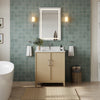 Custom image for White Oak with Brushed Nickel Trim / Giotto Quartz / No Mirror