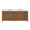 Custom image for Toasted Walnut with Satin Bronze Trim / White Quartz / No Mirror