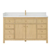 Custom image for Scandinavian Oak with Satin Bronze Trim / White Quartz / No Mirror