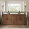 Custom image for Dark Oak with Matte Black Trim / Carrara Cultured Marble / No Mirror