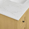 Custom image for Honey Oak with Polished Chrome Trim / Carrara Cultured Marble / No Mirror