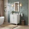 Custom image for White with Brushed Nickel Trim / White Quartz / No Mirror