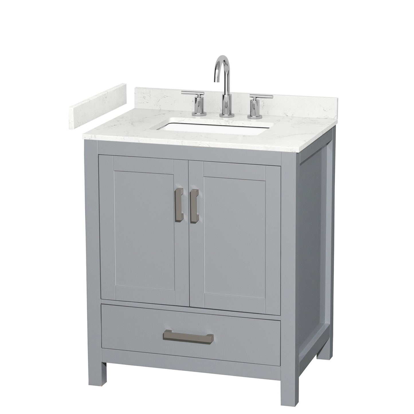 Sheffield Bathroom Vanity with Countertop 30 inch Single Sink 3-hole Faucet Setup