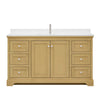 Custom image for Honey Oak with Polished Chrome Trim / White Quartz / No Mirror