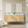 Custom image for Scandinavian Oak with Satin Bronze Trim / White Quartz / No Mirror