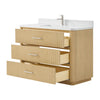 Custom image for Scandinavian Oak with Brushed Nickel Trim / White Quartz / No Mirror