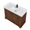 Custom image for Dark Walnut with Matte Black Trim / White Cultured Marble / No Mirror