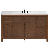 Custom image for Dark Walnut with Matte Black Trim / Carrara Cultured Marble / No Mirror