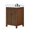 Custom image for Dark Walnut with Matte Black Trim / Carrara Cultured Marble / No Mirror