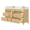 Custom image for Scandinavian Oak with Satin Bronze Trim / White Quartz / No Mirror