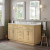 Custom image for Rift Oak with Brushed Nickel Trim / Giotto Quartz / No Mirror