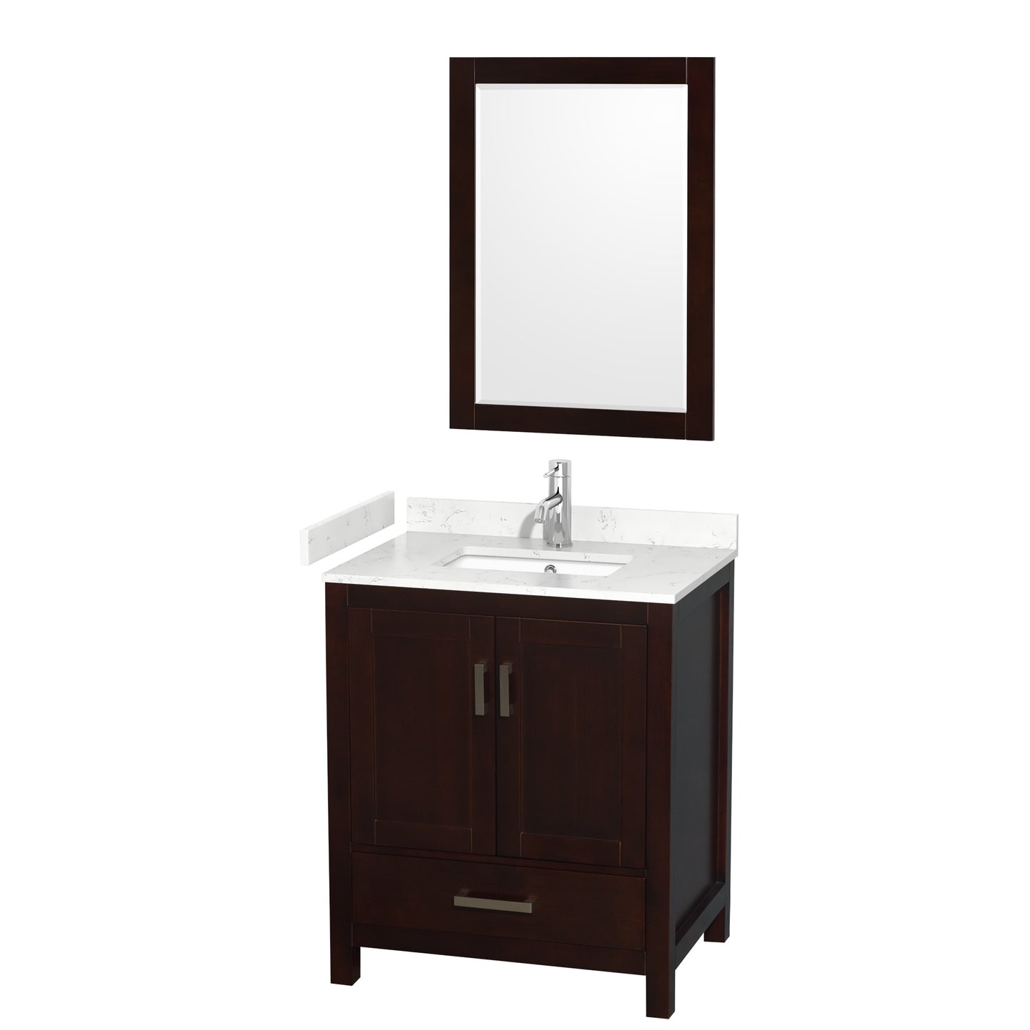 Sheffield Bathroom Vanity with Countertop 30 inch Single Sink Single hole Faucet Setup