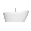 Custom image for White with Polished Chrome Trim and Brushed Gold Faucet / 67