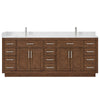 Custom image for Dark Oak with Brushed Nickel Trim / White Quartz / No Mirror