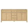 Custom image for Scandinavian Oak with Brushed Nickel Trim / No Mirror