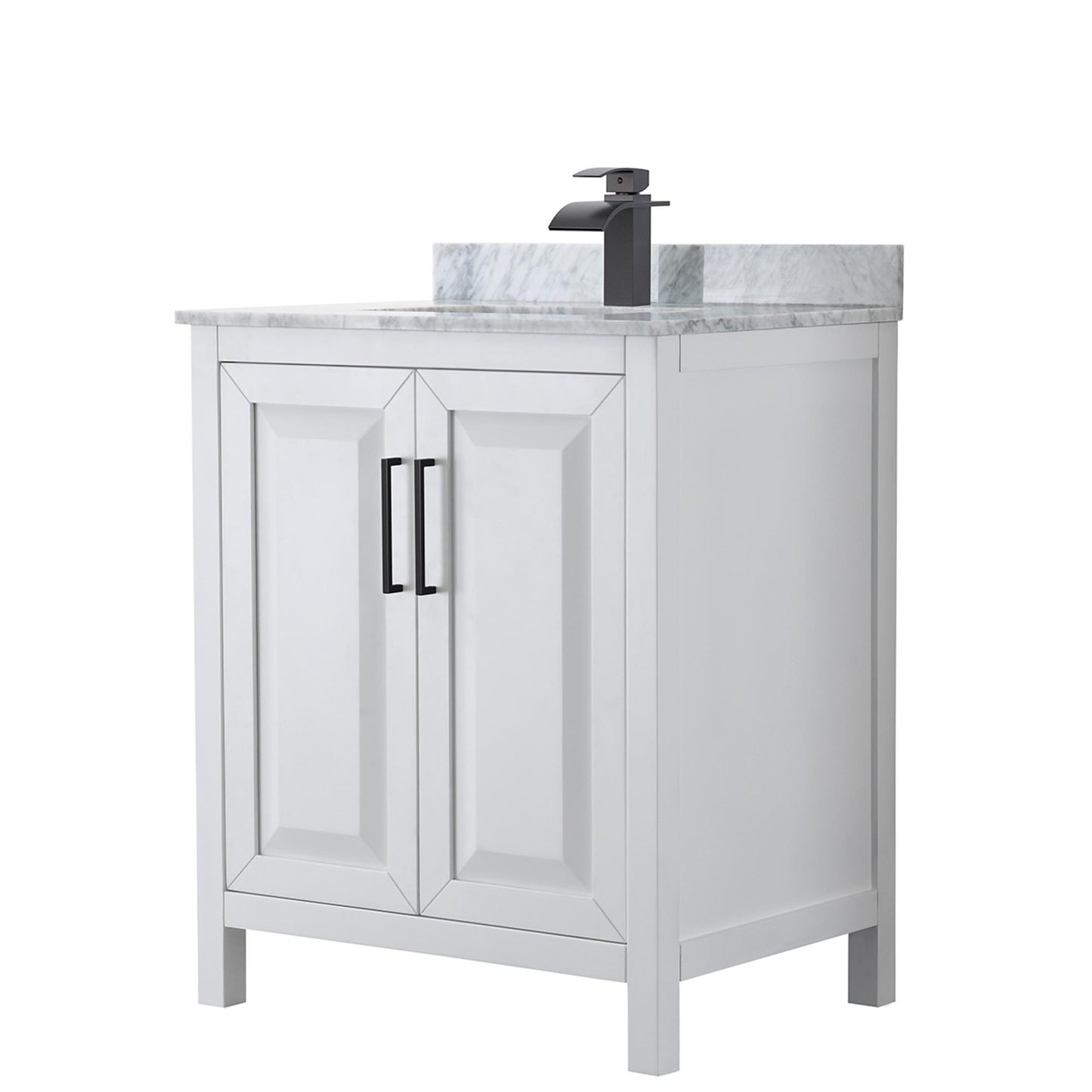 Daria Bathroom Vanity with Countertop 30 inch Single Sink Single hole Faucet Setup