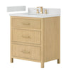 Custom image for Scandinavian Oak with Satin Bronze Trim / Giotto Quartz / No Mirror