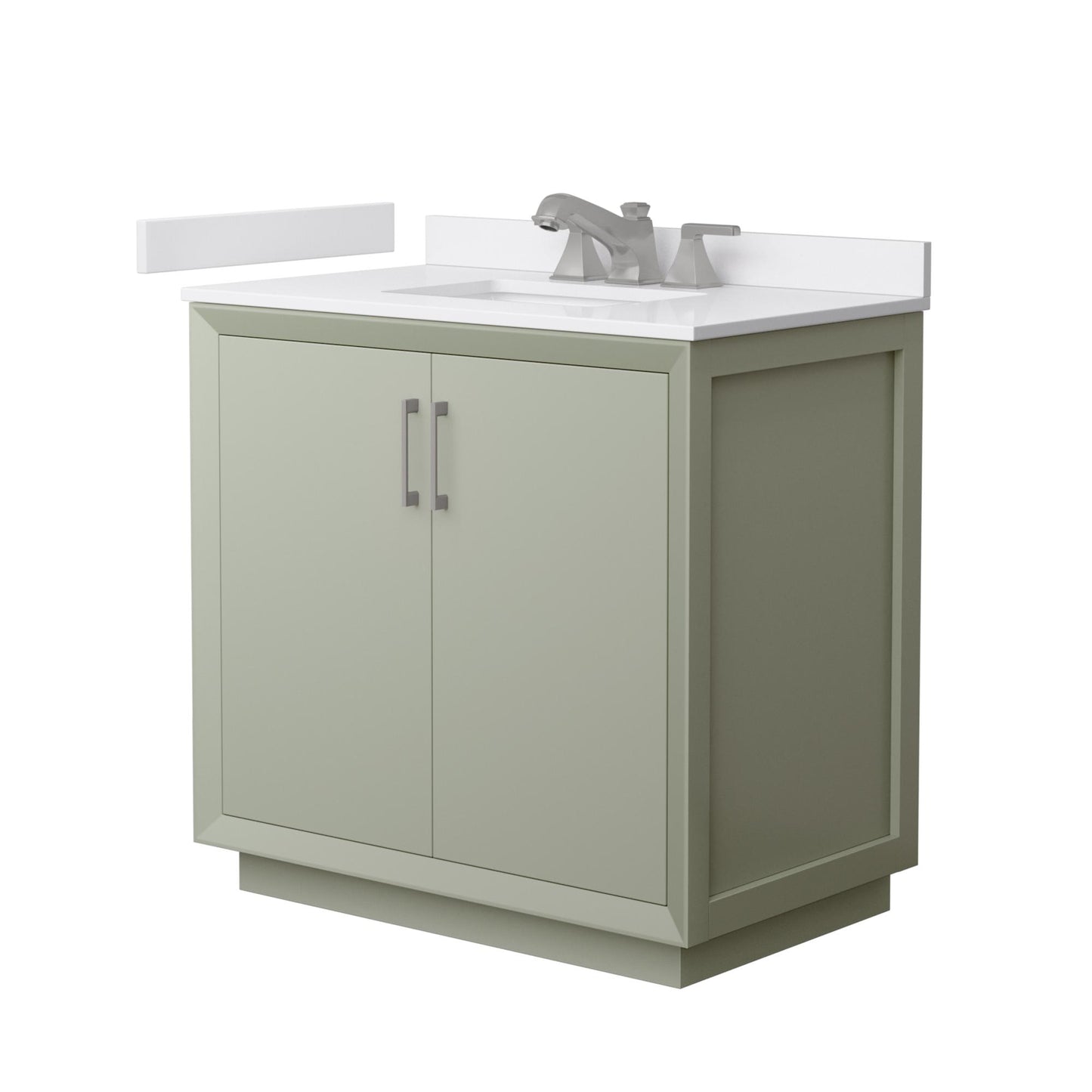 Strada Bathroom Vanity with Countertop 36 inch Single Sink 3-hole Faucet Setup