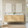 Custom image for Scandinavian Oak with Brushed Nickel Trim / White Quartz / No Mirror