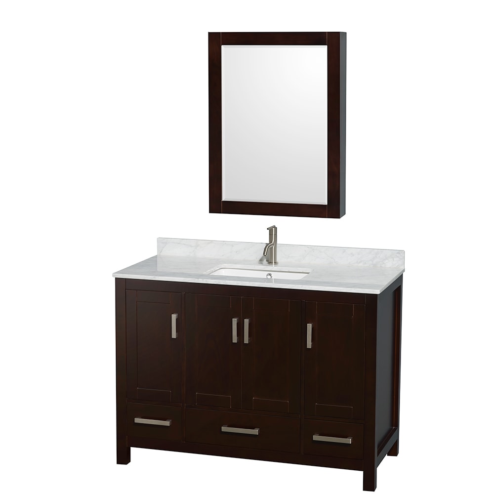 Sheffield Bathroom Vanity with Countertop 48 inch Single Sink Single hole Faucet Setup