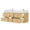 Custom image for Scandinavian Oak with Satin Bronze Trim / Giotto Quartz / No Mirror