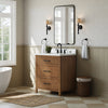 Custom image for Toasted Walnut with Matte Black Trim / White Quartz / No Mirror