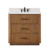 Custom image for Toasted Walnut with Matte Black Trim / Giotto Quartz / No Mirror