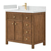 Custom image for Toasted Walnut with Satin Bronze Trim / Giotto Quartz / No Mirror