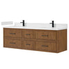 Custom image for Toasted Walnut with Matte Black Trim / White Quartz / No Mirror