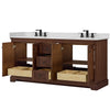 Custom image for Dark Walnut with Matte Black Trim / Carrara Cultured Marble / No Mirror