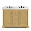 Custom image for Honey Oak with Matte Black Trim / Carrara Cultured Marble / No Mirror