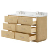 Custom image for Scandinavian Oak with Brushed Nickel Trim / White Quartz / No Mirror