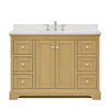 Custom image for Honey Oak with Polished Chrome Trim / White Quartz / No Mirror